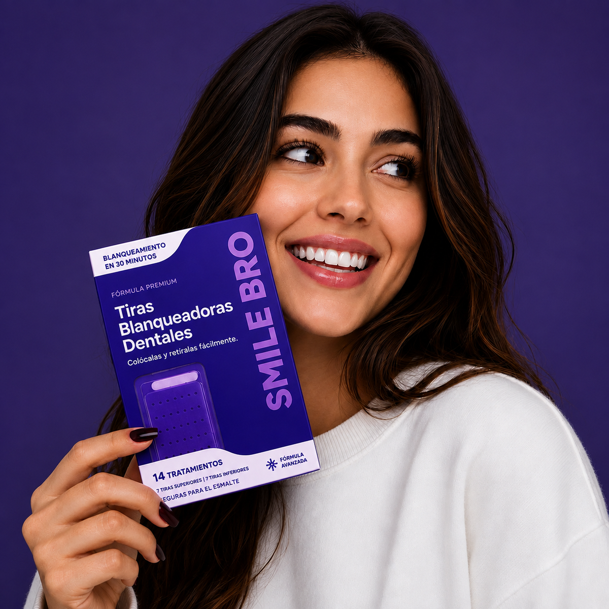 SMILEBRO Tiras Blanqueadoras V-34 con PAP+ — 14 Tratamientos